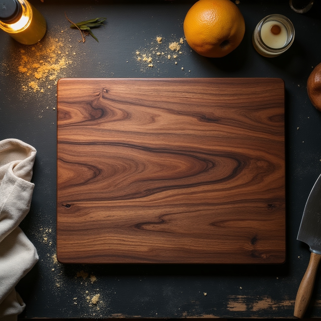 Tagliere in legno di noce finito a mano